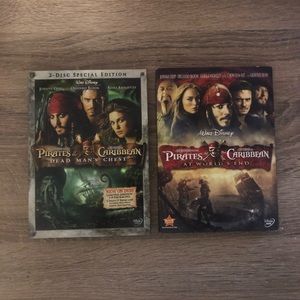 PIRATES OF THE CARIBBEAN 2 & 3 DVDS